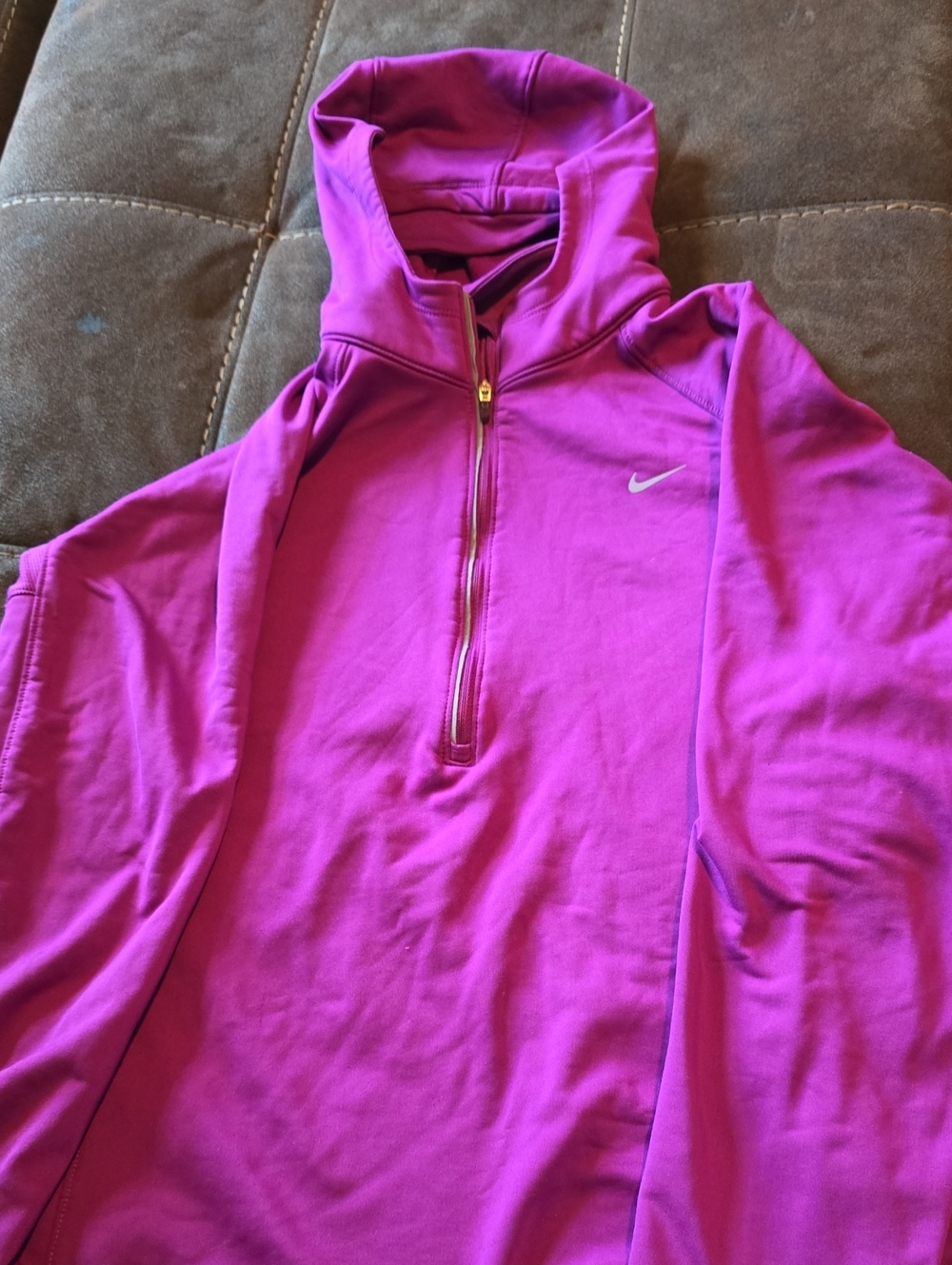 Nike Women’s Magenta Hooded Half-Zip Utility Jacket